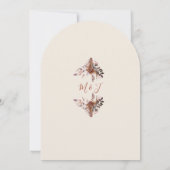 Invitation Flore rustique éclaire Monogramme Arc Mariage (Dos)