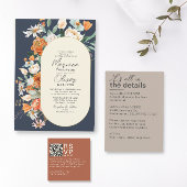 Invitation Flore rustique Mariage à double arc