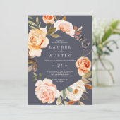 Invitation Flore rustique | Mariage Décontracté violet (Debout devant)