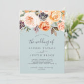 Invitation Flore rustique | Mint Le Mariage De (Debout devant)