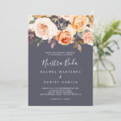 Invitation Flore rustique | Purple Espagnol Nuestra Boda (Debout devant)