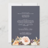 Invitation Flore rustique | Purple tout en un Mariage (Dos)