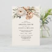 Invitation Flore Rustique Séchée Boho & Mariage de laiton Pam (Debout devant)