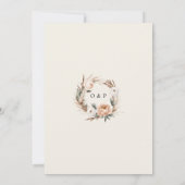 Invitation Flore Rustique Séchée Boho & Mariage de laiton Pam (Dos)