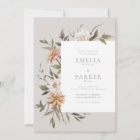 Invitation Flore sauvage (Devant)