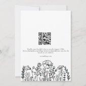 Invitation Flore sauvage | mariage de code Qr (Dos)