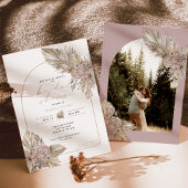 Invitation Flore séchée Fête des mariées à thème du désert