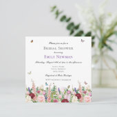 Invitation Flore simple et Fête des mariées de papillons (Debout devant)