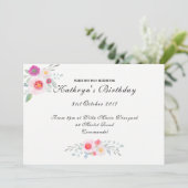 Invitation Flore simple mais élégante, aquarelle de Peony (Debout devant)