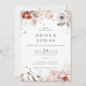Invitation Flore simple tout en un Mariage (Devant)