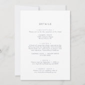 Invitation Flore simple tout en un Mariage (Dos)