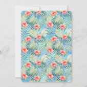 Invitation Flore tropicale d'Aloha Hibiscus (Dos)