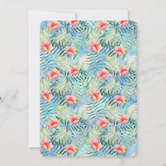 Invitation Flore tropicale d'Aloha Hibiscus (Dos)