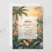 Invitation Flore tropicale Fête des mariées d'été moderne (Devant)