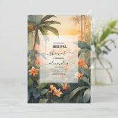 Invitation Flore tropicale Fête des mariées d'été moderne (Debout devant)