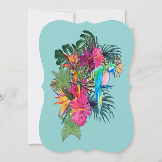 Invitation Flore tropicale Paradis & Oiseaux (Dos)
