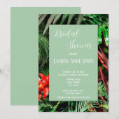 Invitation Flore tropicale, Terre, Moderne, Fête des mariées, (Devant / Derrière)