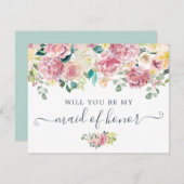 Invitation Flore Végétale Flexible Eucalyptus Serez-Vous Mon (Devant / Derrière)