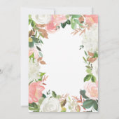 Invitation Flore verdoyante et rose | Douche Couples (Dos)