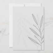 Invitation Flore verte et blanche de Sage simple (Dos)