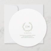 Invitation Flore verte moderne Enregistrer le calendrier de d (Dos)