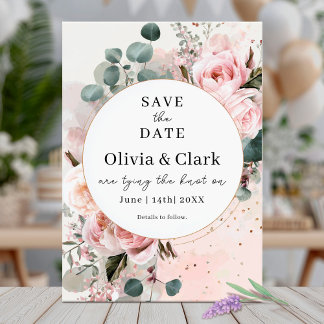 Invitation Flore vierge Enregistrer la date