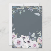Invitation Flore violette douce et gris | Nous sommes mariés (Dos)