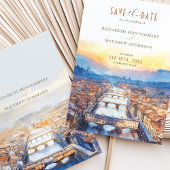 Invitation Florence Italie Ponte Vecchio Sauvegarder la date