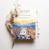 Invitation Florence Italie Ponte Vecchio Sauvegarder la date