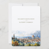 Invitation Florence Italie Skyline Économisez-le-Date (Dos)