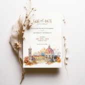 Invitation Florence Italie Skyline Économisez-le-Date