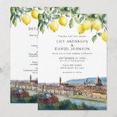 Invitation Florence Lemons Italian All In One Wedding (Devant / Derrière)