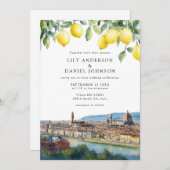 Invitation Florence Lemons Italian Wedding (Devant / Derrière)