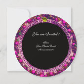 INVITATION FLORENTINE RENAISSANCE FLEUR,PÊCHE MONOGRAMME (Dos)