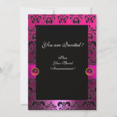 INVITATION FLORENTINE RENAISSANCE FRUITS DAMAS MONOGRAMME (Dos)