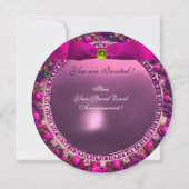 INVITATION FLORENTINE RENAISSANCE FRUITS RUBAN ROSE MONOGRAMM (Dos)