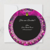 INVITATION FLORENTINE RENAISSANCE FRUITS RUBAN ROSE MONOGRAMM (Dos)