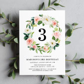Invitation Flores bleues | Wreath Anniversaire Fête Invitatio