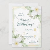 Invitation Flores d'aquarelle en fleurs d'Apple (Devant)