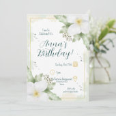 Invitation Flores d'aquarelle en fleurs d'Apple (Debout devant)