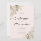 Invitation Flores de tulipe d'or | MARIAGE (Devant)