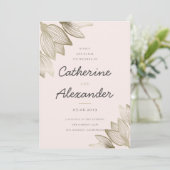 Invitation Flores de tulipe d'or | MARIAGE (Debout devant)