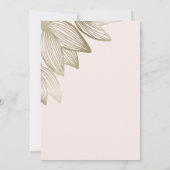 Invitation Flores de tulipe d'or | MARIAGE (Dos)