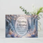 Invitation Flores d'hiver dans le Mariage de pins givrés (Debout devant)