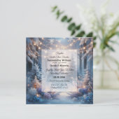 Invitation Flores d'hiver dans le Mariage de pins givrés (Debout devant)