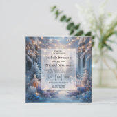 Invitation Flores d'hiver dans le Mariage de pins givrés (Debout devant)