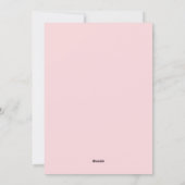 Invitation Flores d'or rose rose mariage dentelle blanche (Dos)