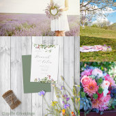 Invitation Flores et verdure sauvages