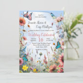 Invitation Flores florales du printemps et de l'été (Debout devant)