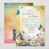 Invitation Flores florales du printemps et de l'été (Devant / Derrière)